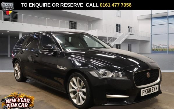 Used 2018 BLACK JAGUAR XF Estate 2.0i R-Sport GPF Sportbrake 5dr Petrol Auto Euro 6 (s/s) (250 ps) (reg. 2018-09-28) for sale in Stockport