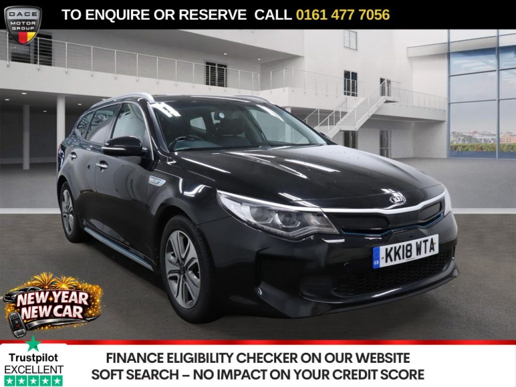Used 2018 BLACK KIA OPTIMA Estate 2.0h GDi 11.26kWh Sportswagon 5dr Petrol Plug-in Hybrid Auto Euro 6 (202 bhp) (reg. 2018-08-13) for sale in Stockport