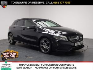 Used 2018 BLACK MERCEDES-BENZ A-CLASS Hatchback 1.6 A160 AMG Line Hatchback 5dr Petrol Manual Euro 6 (s/s) (102 ps) (reg. 2018-02-01) for sale in Stockport