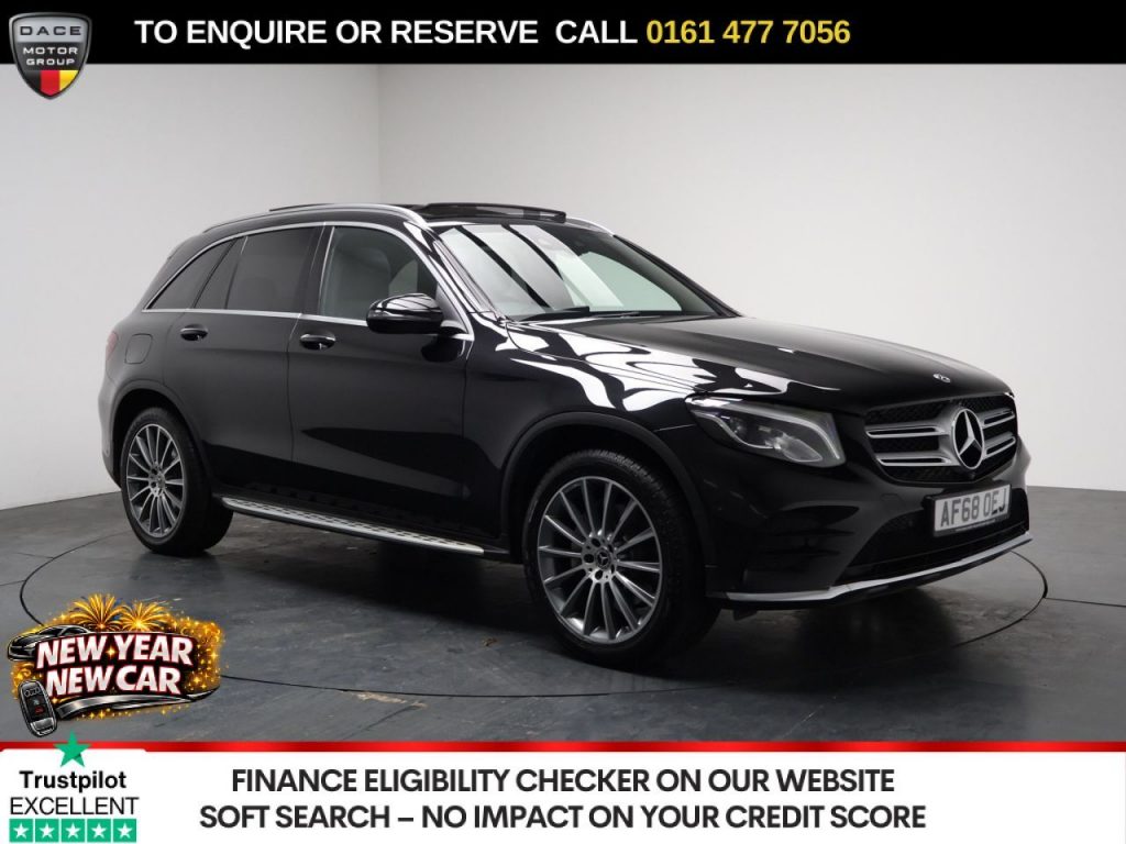 Used 2018 BLACK MERCEDES-BENZ GLC SUV 2.1 GLC250d AMG Line (Premium) SUV 5dr Diesel G-Tronic+ 4MATIC Euro 6 (s/s) (204 ps) (reg. 2018-09-24) for sale in Stockport