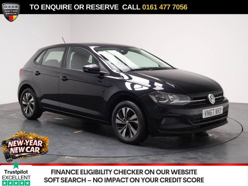 Used 2018 BLACK VOLKSWAGEN POLO Hatchback 1.0 TSI SE Hatchback 5dr Petrol Manual Euro 6 (s/s) (95 ps) (reg. 2018-01-08) for sale in Stockport