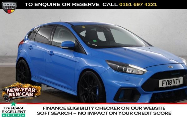 Used 2018 BLUE FORD FOCUS Hatchback 2.3T EcoBoost RS Hatchback 5dr Petrol Manual AWD Euro 6 (s/s) (350 ps) (reg. 2018-04-16) for sale in Manchester