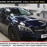 Used 2018 BLUE MERCEDES-BENZ C-CLASS Coupe 2.1 C220d AMG Line (Premium) Coupe 2dr Diesel G-Tronic+ Euro 6 (s/s) (170 ps) (reg. 2018-04-10) for sale in Manchester