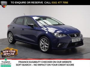 Used 2018 BLUE SEAT IBIZA Hatchback 1.0 TSI FR Hatchback 5dr Petrol DSG Euro 6 (s/s) (115 ps) (reg. 2018-07-27) for sale in Stockport