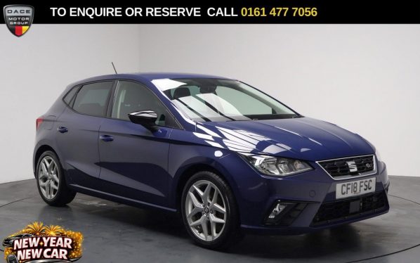 Used 2018 BLUE SEAT IBIZA Hatchback 1.0 TSI FR Hatchback 5dr Petrol DSG Euro 6 (s/s) (115 ps) (reg. 2018-07-27) for sale in Stockport
