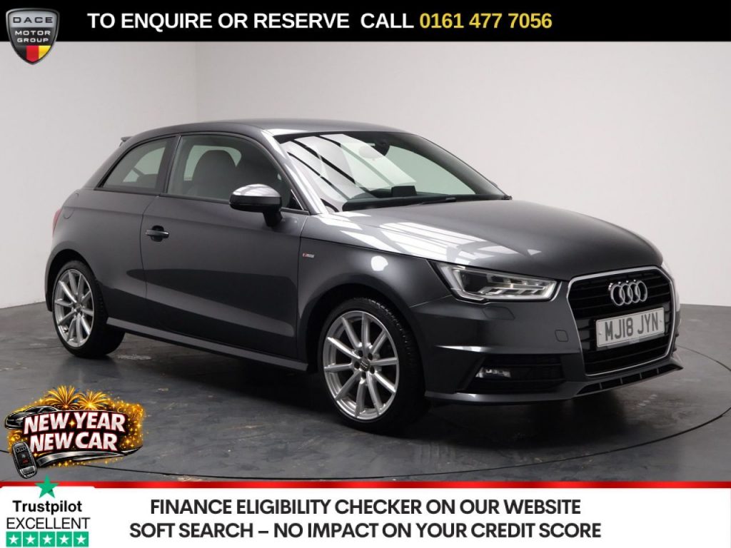 Used 2018 GREY AUDI A1 Hatchback 1.4 TFSI S line Hatchback 3dr Petrol Manual Euro 6 (s/s) (Nav) (125 ps) (reg. 2018-04-23) for sale in Stockport