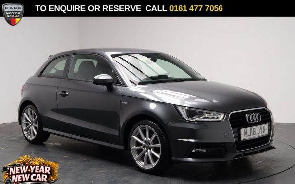 Used 2018 GREY AUDI A1 Hatchback 1.4 TFSI S line Hatchback 3dr Petrol Manual Euro 6 (s/s) (Nav) (125 ps) (reg. 2018-04-23) for sale in Stockport