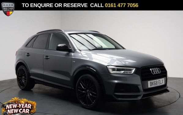 Used 2018 GREY AUDI Q3 SUV 1.4 TFSI CoD Black Edition SUV 5dr Petrol S Tronic Euro 6 (s/s) (150 ps) (reg. 2018-09-14) for sale in Stockport