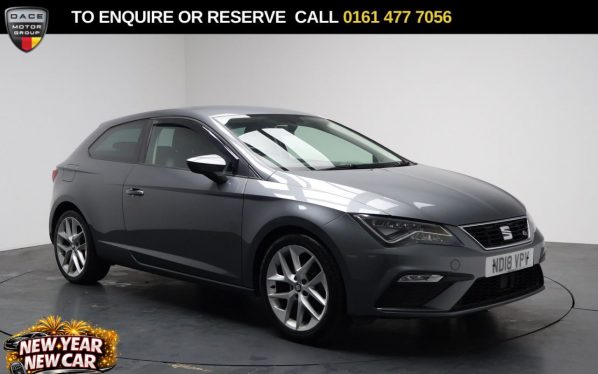 Used 2018 GREY SEAT LEON Hatchback 1.4 TSI FR Technology Sport Coupe 3dr Petrol Manual Euro 6 (s/s) (125 ps) (reg. 2018-06-28) for sale in Stockport