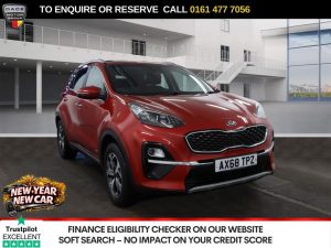 Used 2018 RED KIA SPORTAGE SUV 1.6 GDi Edition 25 SUV 5dr Petrol Manual Euro 6 (s/s) (130 bhp) (reg. 2018-12-28) for sale in Stockport