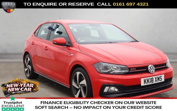 Used 2018 RED VOLKSWAGEN POLO Hatchback 2.0 TSI GTI Hatchback 5dr Petrol DSG Euro 6 (s/s) (200 ps) (reg. 2018-08-10) for sale in Manchester
