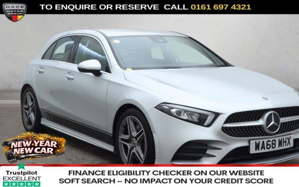 Used 2018 SILVER MERCEDES-BENZ A-CLASS Hatchback 2.0 A250 AMG Line Hatchback 5dr Petrol 7G-DCT Euro 6 (s/s) (224 ps) (reg. 2018-09-17) for sale in Manchester