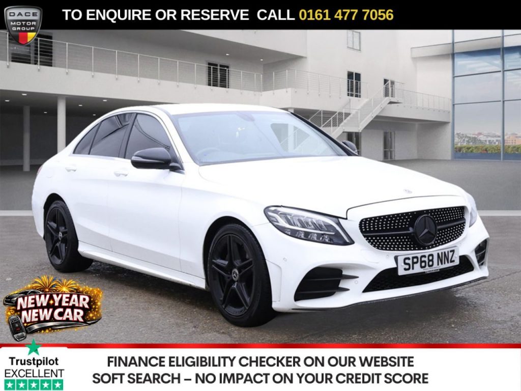 Used 2018 WHITE MERCEDES-BENZ C-CLASS Saloon 1.5 C200 MHEV EQ Boost AMG Line Saloon 4dr Petrol G-Tronic+ Euro 6 (s/s) (198 ps) (reg. 2018-10-31) for sale in Stockport