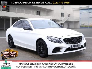 Used 2018 WHITE MERCEDES-BENZ C-CLASS Saloon 1.5 C200 MHEV EQ Boost AMG Line Saloon 4dr Petrol G-Tronic+ Euro 6 (s/s) (198 ps) (reg. 2018-10-31) for sale in Stockport