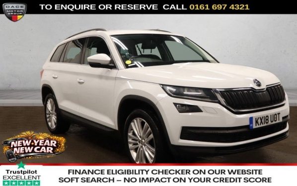 Used 2018 WHITE SKODA KODIAQ SUV 2.0 TSI SE L SUV 5dr Petrol DSG 4WD Euro 6 (s/s) (7 Seat) (180 ps) (reg. 2018-04-01) for sale in Manchester