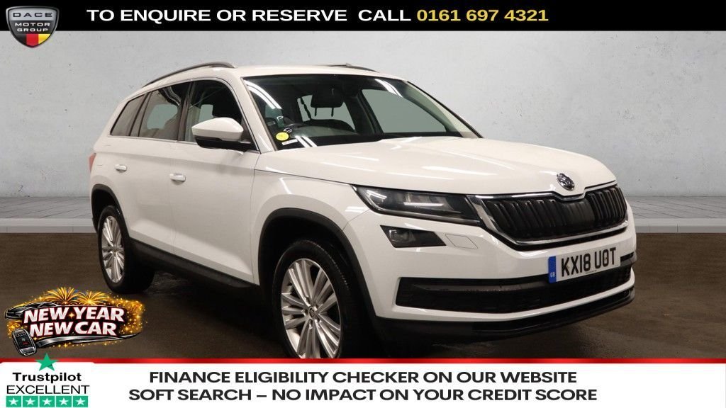 Used 2018 WHITE SKODA KODIAQ SUV 2.0 TSI SE L SUV 5dr Petrol DSG 4WD Euro 6 (s/s) (7 Seat) (180 ps) (reg. 2018-04-01) for sale in Manchester