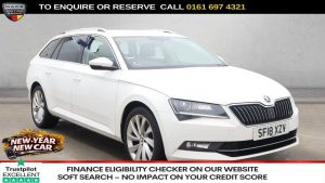 Used 2018 WHITE SKODA SUPERB Estate 2.0 TDI SE L Executive Estate 5dr Diesel DSG Euro 6 (s/s) (150 ps) (reg. 2018-06-28) for sale in Manchester