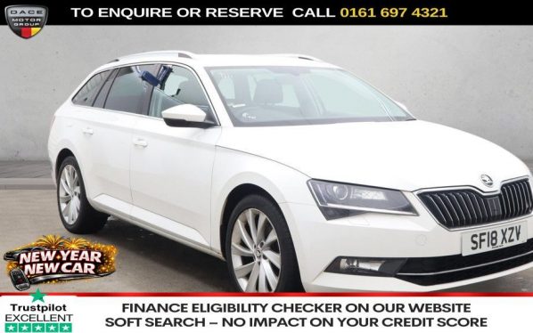 Used 2018 WHITE SKODA SUPERB Estate 2.0 TDI SE L Executive Estate 5dr Diesel DSG Euro 6 (s/s) (150 ps) (reg. 2018-06-28) for sale in Manchester