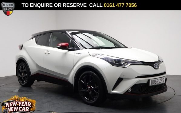 Used 2018 WHITE TOYOTA C-HR SUV 1.8 VVT-h Dynamic SUV 5dr Petrol Hybrid CVT Euro 6 (s/s) (122 ps) (reg. 2018-09-14) for sale in Stockport
