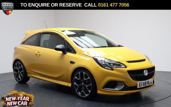 Used 2018 YELLOW VAUXHALL CORSA Hatchback 1.4i Turbo ecoTEC GSi Hatchback 3dr Petrol Manual Euro 6 (s/s) (150 ps) (reg. 2018-12-21) for sale in Stockport