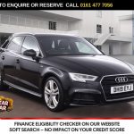 Used 2019 BLACK AUDI A3 Hatchback 1.5 TFSI CoD 35 S line Sportback 5dr Petrol S Tronic Euro 6 (s/s) (150 ps) (reg. 2019-07-17) for sale in Stockport