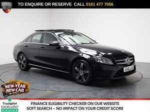 Used 2019 BLACK MERCEDES-BENZ C-CLASS Saloon 2.0 C220d Sport (Premium Plus) Saloon 4dr Diesel G-Tronic+ Euro 6 (s/s) (194 ps) (reg. 2019-07-11) for sale in Stockport