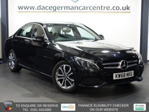 Used 2019 BLACK MERCEDES-BENZ C-CLASS Saloon 2.1 C220d Sport Saloon 4dr Diesel G-Tronic+ Euro 6 (s/s) (170 ps) (reg. 2019-01-14) for sale in Altrincham