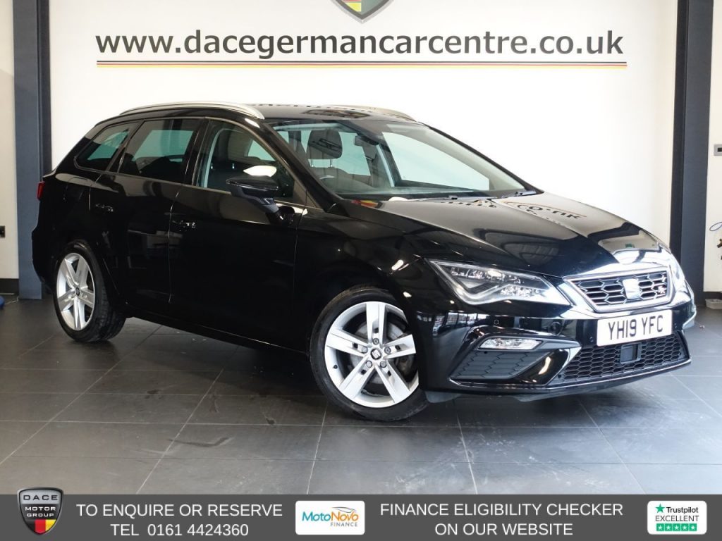 Used 2019 BLACK SEAT LEON Estate 1.5 TSI EVO FR ST 5dr Petrol DSG Euro 6 (s/s) (150 ps) (reg. 2019-03-21) for sale in Altrincham