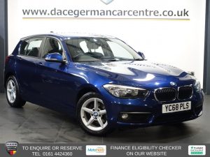 Used 2019 BLUE BMW 1 SERIES Hatchback 1.5 118i GPF SE Hatchback 5dr Petrol Manual Euro 6 (s/s) (136 ps) (reg. 2019-02-15) for sale in Altrincham
