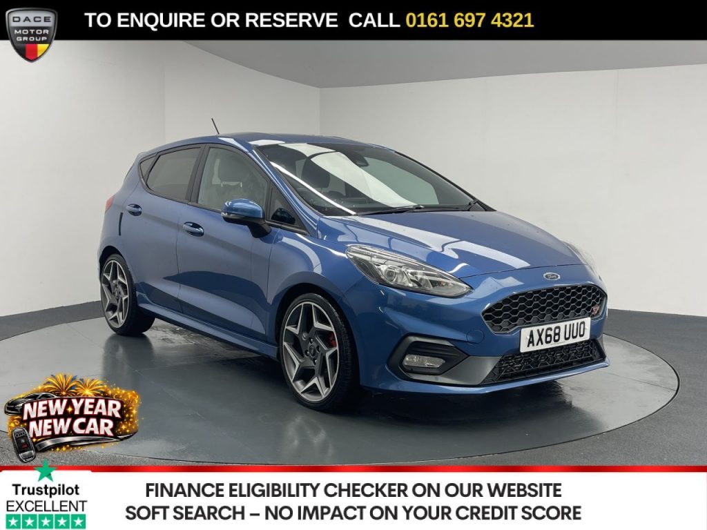 Used 2019 BLUE FORD FIESTA Hatchback 1.5T EcoBoost ST-2 Hatchback 5dr Petrol Manual Euro 6 (s/s) (200 ps) (reg. 2019-01-31) for sale in Manchester