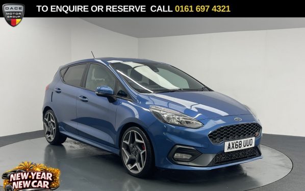 Used 2019 BLUE FORD FIESTA Hatchback 1.5T EcoBoost ST-2 Hatchback 5dr Petrol Manual Euro 6 (s/s) (200 ps) (reg. 2019-01-31) for sale in Manchester