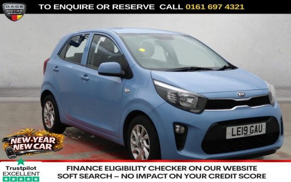 Used 2019 BLUE KIA PICANTO Hatchback 1.25 2 Hatchback 5dr Petrol Auto Euro 6 (83 bhp) (reg. 2019-06-19) for sale in Manchester