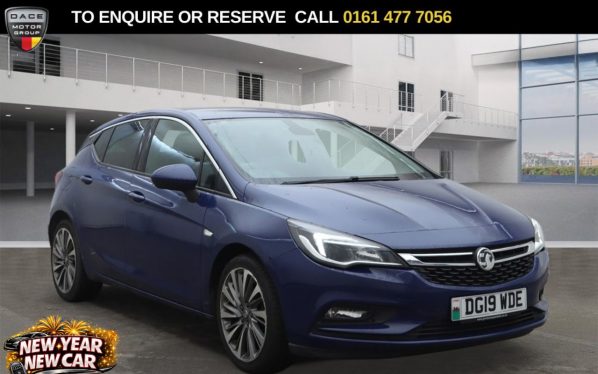 Used 2019 BLUE VAUXHALL ASTRA Hatchback 1.4i Turbo Griffin Hatchback 5dr Petrol Manual Euro 6 (150 ps) (reg. 2019-03-29) for sale in Stockport