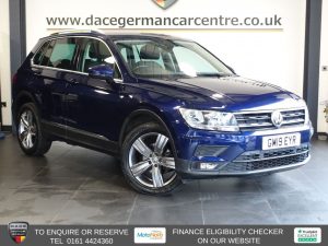 Used 2019 BLUE VOLKSWAGEN TIGUAN SUV 2.0 TDI Match SUV 5dr Diesel DSG 4Motion Euro 6 (s/s) (150 ps) (reg. 2019-06-27) for sale in Altrincham