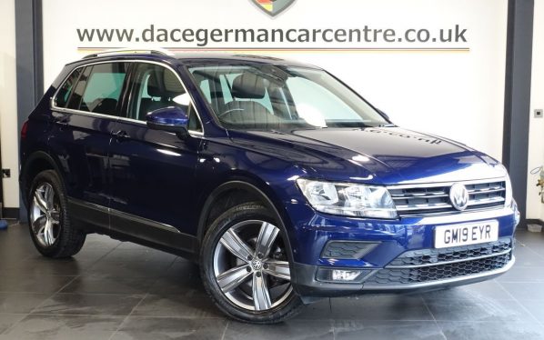 Used 2019 BLUE VOLKSWAGEN TIGUAN SUV 2.0 TDI Match SUV 5dr Diesel DSG 4Motion Euro 6 (s/s) (150 ps) (reg. 2019-06-27) for sale in Altrincham