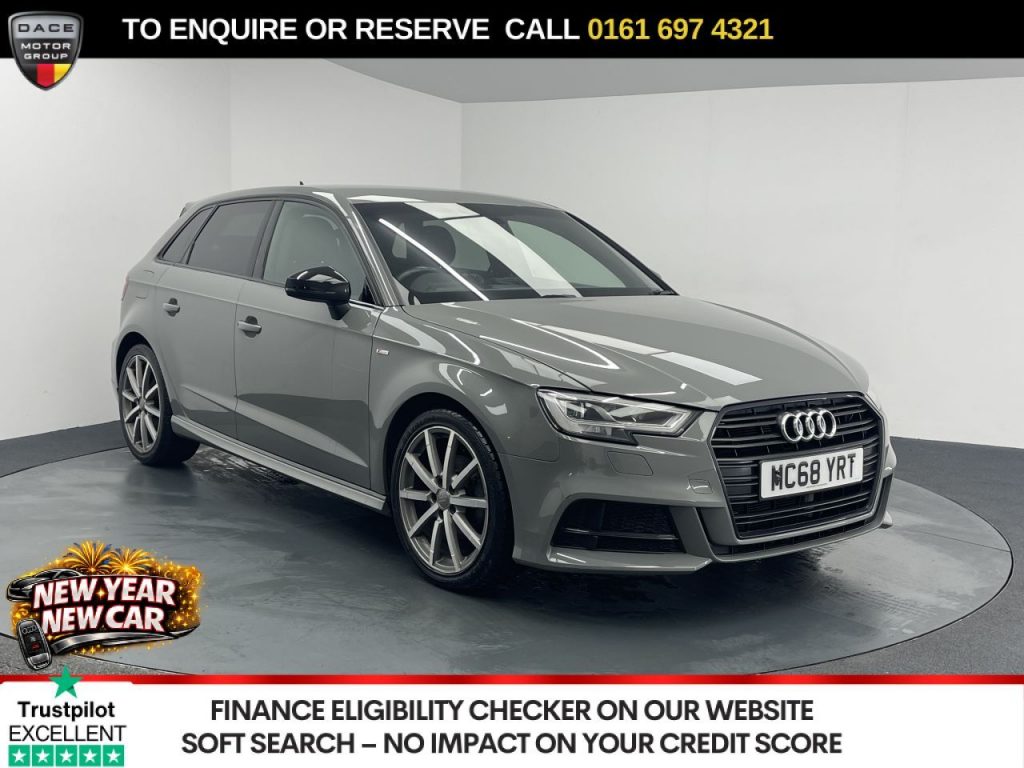 Used 2019 GREY AUDI A3 Hatchback 1.0 TFSI 30 Black Edition Sportback 5dr Petrol Manual Euro 6 (s/s) (116 ps) (reg. 2019-01-29) for sale in Manchester