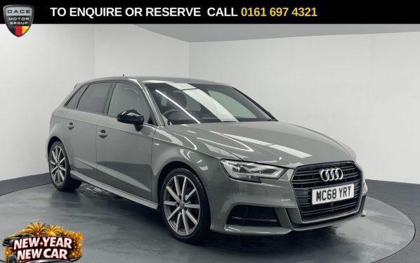Used 2019 GREY AUDI A3 Hatchback 1.0 TFSI 30 Black Edition Sportback 5dr Petrol Manual Euro 6 (s/s) (116 ps) (reg. 2019-01-29) for sale in Manchester