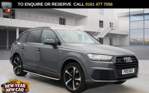 Used 2019 GREY AUDI Q7 SUV 3.0 TDI V6 50 Black Edition SUV 5dr Diesel Tiptronic quattro Euro 6 (s/s) (286 ps) (reg. 2019-08-28) for sale in Stockport