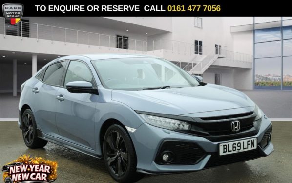 Used 2019 GREY HONDA CIVIC Hatchback 1.5 VTEC Turbo Sport Hatchback 5dr Petrol Manual Euro 6 (s/s) (182 ps) (reg. 2019-12-05) for sale in Stockport