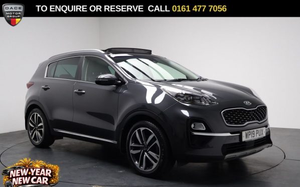 Used 2019 GREY KIA SPORTAGE SUV 1.6 T-GDi 4 SUV 5dr Petrol Manual Euro 6 (s/s) (174 bhp) (reg. 2019-05-22) for sale in Stockport