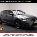 Used 2019 GREY LEXUS CT Hatchback 1.8 200h F Sport Hatchback 5dr Petrol Hybrid E-CVT Euro 6 (s/s) (136 ps) (reg. 2019-03-07) for sale in Stockport