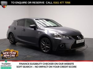 Used 2019 GREY LEXUS CT Hatchback 1.8 200h F Sport Hatchback 5dr Petrol Hybrid E-CVT Euro 6 (s/s) (136 ps) (reg. 2019-03-07) for sale in Stockport