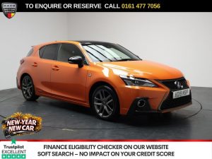 Used 2019 ORANGE LEXUS CT Hatchback 1.8 200h F Sport Hatchback 5dr Petrol Hybrid E-CVT Euro 6 (s/s) (136 ps) (reg. 2019-07-31) for sale in Stockport