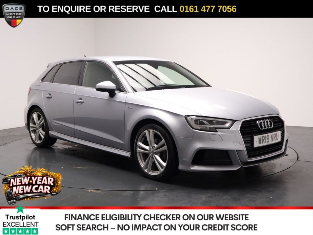 Used 2019 SILVER AUDI A3 Hatchback 1.5 TFSI CoD 35 S line Sportback 5dr Petrol S Tronic Euro 6 (s/s) (150 ps) (reg. 2019-04-30) for sale in Stockport