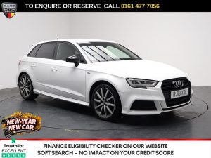 Used 2019 WHITE AUDI A3 Hatchback 1.5 TFSI CoD 35 Black Edition Sportback 5dr Petrol S Tronic Euro 6 (s/s) (150 ps) (reg. 2019-04-03) for sale in Stockport