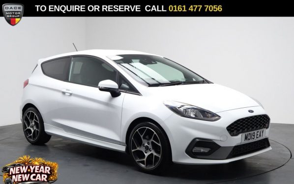 Used 2019 WHITE FORD FIESTA Hatchback 1.5T EcoBoost ST-2 Hatchback 3dr Petrol Manual Euro 6 (s/s) (200 ps) (reg. 2019-04-28) for sale in Stockport