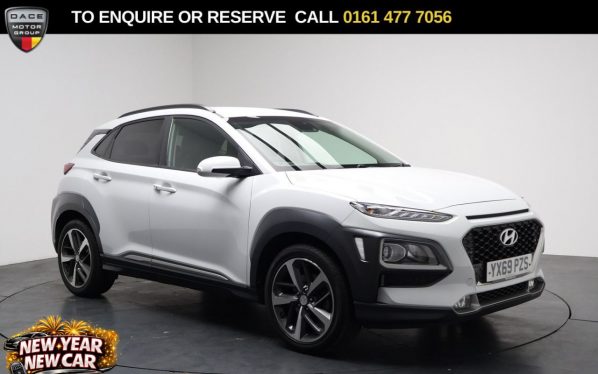 Used 2019 WHITE HYUNDAI KONA SUV 1.0 T-GDi Premium SE SUV 5dr Petrol Manual Euro 6 (s/s) (120 ps) (reg. 2019-09-26) for sale in Stockport