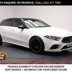 Used 2019 WHITE MERCEDES-BENZ A-CLASS Hatchback 1.3 A180 AMG Line (Premium) Hatchback 5dr Petrol Manual Euro 6 (s/s) (136 ps) (reg. 2019-05-24) for sale in Stockport