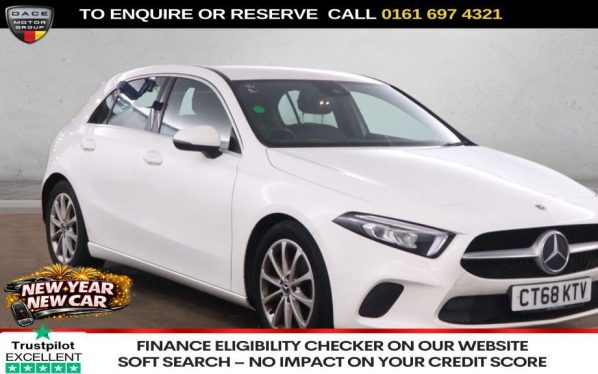 Used 2019 WHITE MERCEDES-BENZ A-CLASS Hatchback 1.3 A180 Sport Hatchback 5dr Petrol 7G-DCT Euro 6 (s/s) (136 ps) (reg. 2019-01-18) for sale in Manchester