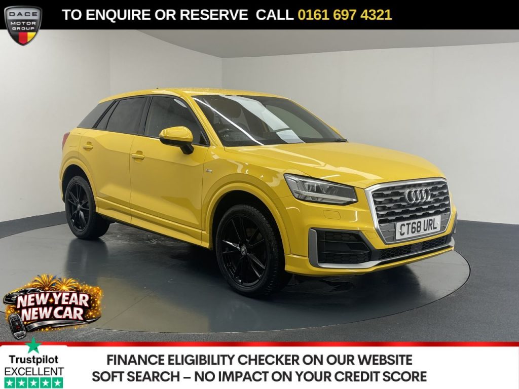 Used 2019 YELLOW AUDI Q2 SUV 1.6 TDI 30 S line SUV 5dr Diesel Manual Euro 6 (s/s) (116 ps) (reg. 2019-02-28) for sale in Manchester